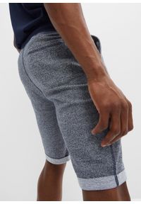 bonprix - Bermudy dresowe regular fit. Kolor: niebieski. Materiał: dresówka. Wzór: nadruk #2