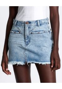 ONETEASPOON - Jeansowa spódnica Salty Dog. Stan: podwyższony. Kolor: niebieski. Materiał: jeans