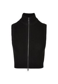 Damska krótka dzianinowa kurtka bez rękawów Urban Classics. Kolor: czarny. Materiał: dzianina. Długość rękawa: bez rękawów. Długość: krótkie #1