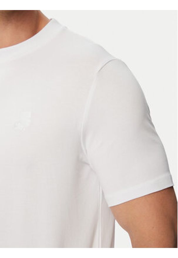 Karl Lagerfeld - KARL LAGERFELD T-Shirt 755750 500221 Biały Regular Fit. Typ kołnierza: dekolt w karo. Kolor: biały. Materiał: bawełna