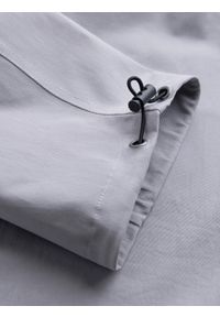 Ombre Clothing - Męskie spodnie STRAIGHT LEG cargo z trójkątnym pinem na kieszeni – szare V3 OM-PACG-0196 - XXL. Okazja: na co dzień. Kolor: szary. Materiał: bawełna, materiał, elastan. Wzór: gładki. Styl: elegancki, casual #9