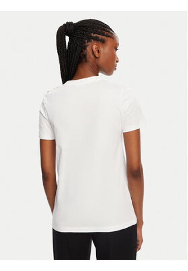 Balmain T-Shirt BF1EF005BB02 Biały Regular Fit. Kolor: biały. Materiał: bawełna