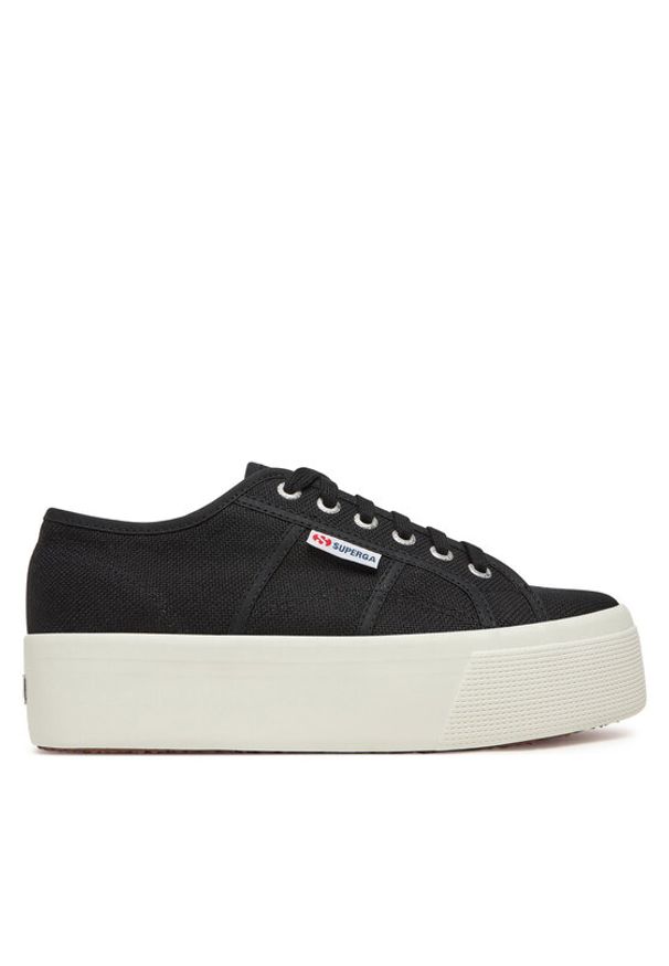 Superga Tenisówki 2790 Platform S9111LW Czarny. Kolor: czarny. Materiał: materiał. Obcas: na platformie