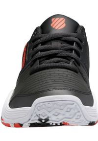 Buty do tenisa dla dzieci K-Swiss Court Express Allcourt. Zapięcie: sznurówki. Kolor: czarny. Materiał: syntetyk, tkanina, materiał. Szerokość cholewki: normalna. Sport: tenis