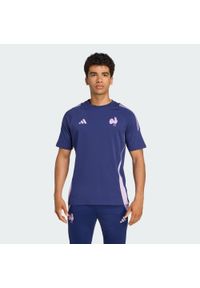 Adidas - Koszulka France Cotton. Kolor: niebieski. Sport: piłka nożna