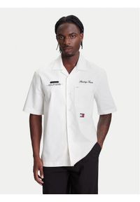 TOMMY HILFIGER - Tommy Hilfiger Koszula F1 Movie Mechanics MW0MW41476 Écru Boxy Fit. Materiał: bawełna