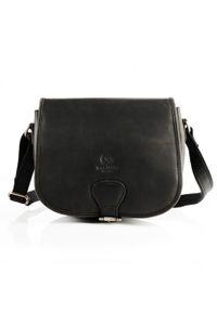 Listonoszka czarna skórzana PAOLO PERUZZI T-39-BL. Kolor: czarny. Sezon: wiosna, lato, zima. Materiał: skórzane. Styl: vintage, casual, klasyczny. Rodzaj torebki: na ramię #1