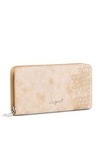 Desigual Portfel 26SAYP22 Beżowy. Kolor: beżowy. Materiał: skóra #2