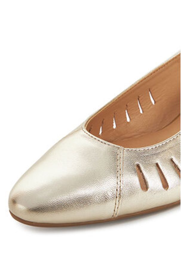 Lasocki Baleriny RST-KOLETTA-15 Złoty. Kolor: złoty. Materiał: skóra