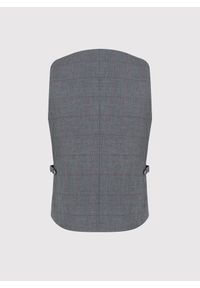 Pako Lorente - PAKO LORENTE – Szara dwurzędowa kamizelka męska w kratę. Okazja: na ślub cywilny, na wesele. Kolor: szary. Styl: elegancki, młodzieżowy #8