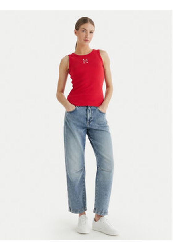 JOOP! Top 58 JW243JE423 30042835 Bordowy Regular Fit. Kolor: czerwony. Materiał: bawełna