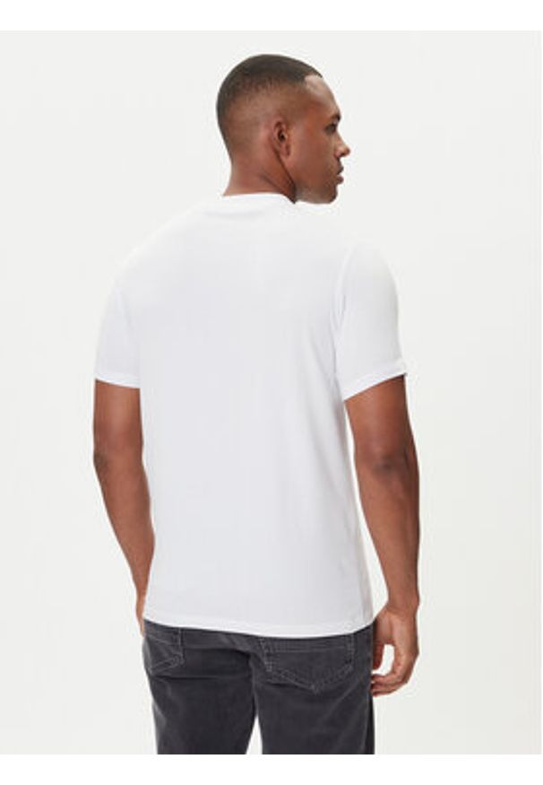 Karl Lagerfeld - KARL LAGERFELD T-Shirt 755053 554235 Biały Regular Fit. Typ kołnierza: dekolt w karo. Kolor: biały. Materiał: bawełna