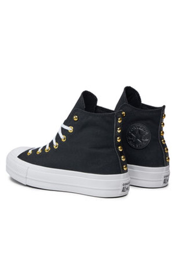 Converse Trampki Chuck Taylor All Star Lift Platform Star Studded A05453C Czarny. Kolor: czarny. Materiał: materiał. Obcas: na platformie