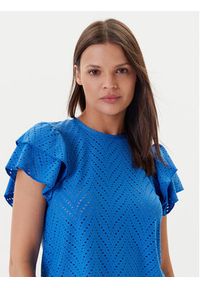 JDY Bluzka Carla 15351452 Niebieski Regular Fit. Kolor: niebieski. Materiał: syntetyk #4