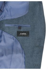 Granatowa, Taliowana Marynarka, 2 Guziki - Casino, Męska. Kolor: niebieski. Materiał: poliester, wiskoza #9