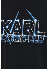 Karl Lagerfeld t-shirt męski kolor czarny z nadrukiem. Kolor: czarny. Materiał: materiał. Wzór: nadruk #4
