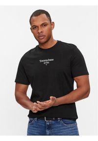 Tommy Jeans T-Shirt 85 Entry DM0DM18569 Czarny Regular Fit. Kolor: czarny. Materiał: bawełna