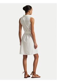 Polo Ralph Lauren Sukienka koszulowa 211906437001 Biały Regular Fit. Typ kołnierza: polo. Kolor: biały. Materiał: bawełna. Typ sukienki: koszulowe #2