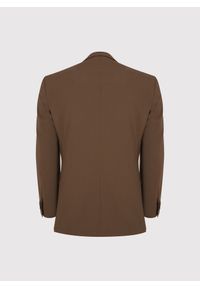 Pako Lorente - PAKO LORENTE - Gładka brązowa marynarka garniturowa. Okazja: na spotkanie biznesowe. Kolor: brązowy. Materiał: poliester, elastan, wiskoza. Wzór: gładki. Styl: młodzieżowy, biznesowy #9
