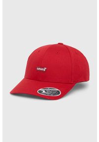Levi's® - Levi's czapka z daszkiem kolor czerwony z aplikacją. Kolor: czerwony. Wzór: aplikacja. Styl: biznesowy #1