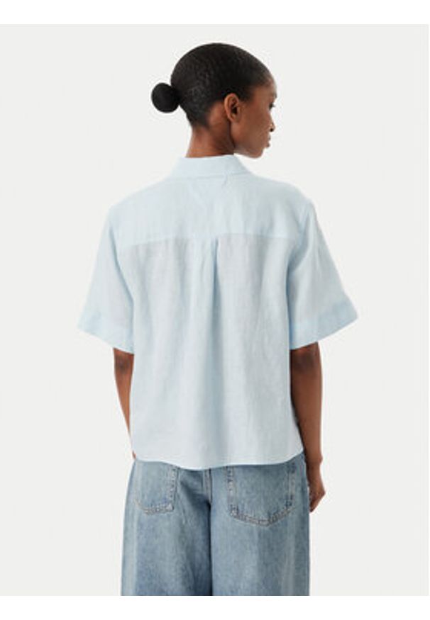TOMMY HILFIGER - Tommy Hilfiger Koszula WW0WW48925 Niebieski jasny Relaxed Fit. Kolor: niebieski. Materiał: len