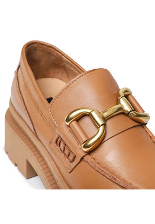 Gino Rossi Loafersy 222FW107 Brązowy. Kolor: brązowy. Materiał: skóra