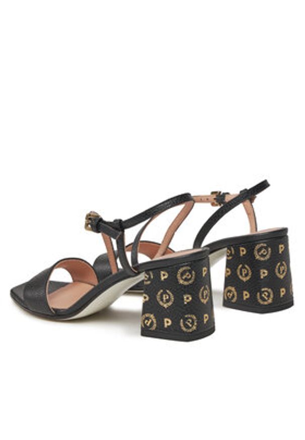 Pollini Sandały SA16116C1ITDP000 Czarny. Kolor: czarny. Materiał: skóra