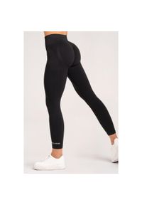 GYM GLAMOUR - Legginsy fitness damskie Gym Glamour push up 2.0. Kolor: czarny. Sport: fitness