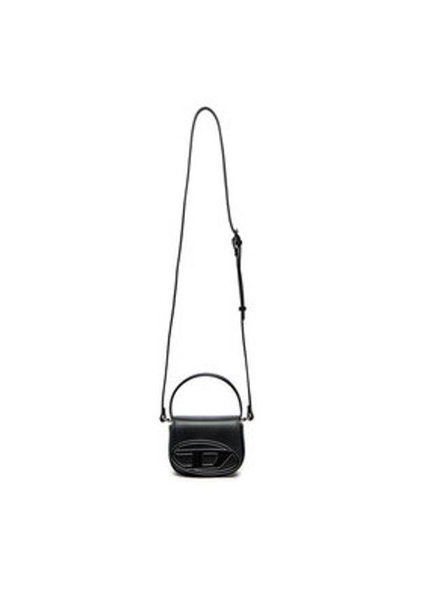 Diesel Torebka 1DR XS-Iconic X08709PR818 Czarny. Kolor: czarny. Materiał: skórzane
