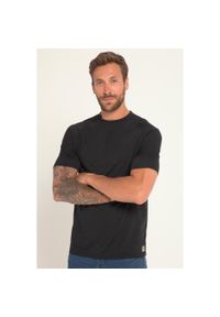 JAY-PI - Męska koszulka rowerowa odzież rowerowa okrągły dekolt rękaw 1/2. Kolekcja: plus size. Kolor: czarny. Materiał: poliester, materiał. Sport: kolarstwo