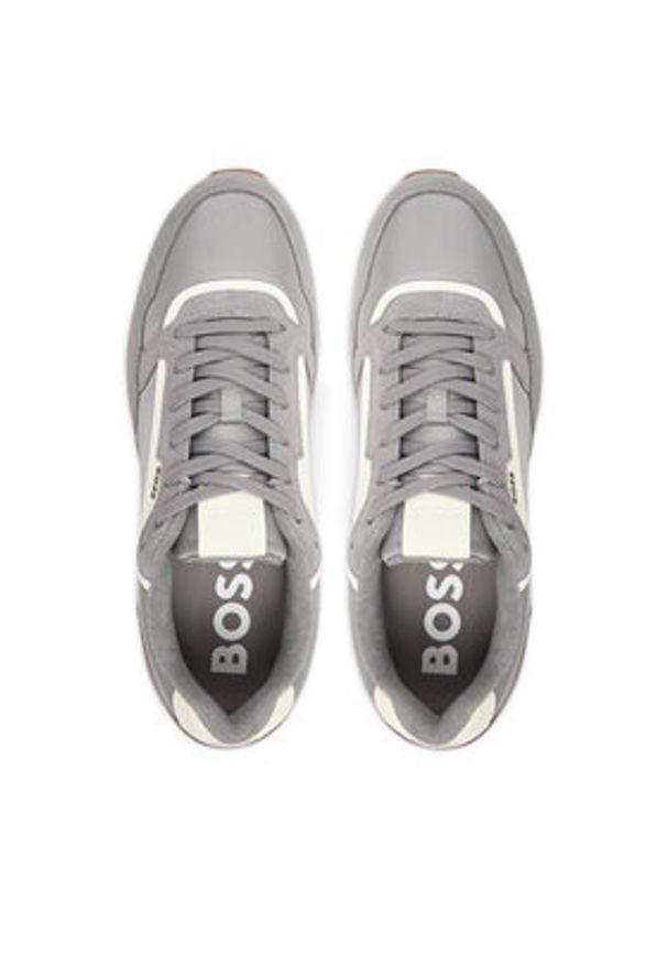 BOSS Sneakersy Parkour 50523221 Szary. Kolor: szary. Materiał: zamsz, skóra
