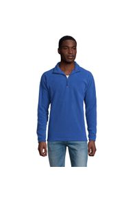 SOL'S - Bluza Polarowa Unisex Dla Dorosłych Ness Half Zip. Kolor: niebieski. Materiał: polar. Sezon: zima