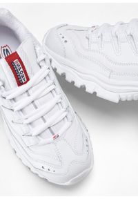 Sneakersy skórzane Skechers bonprix biały. Kolor: biały. Materiał: skóra #2