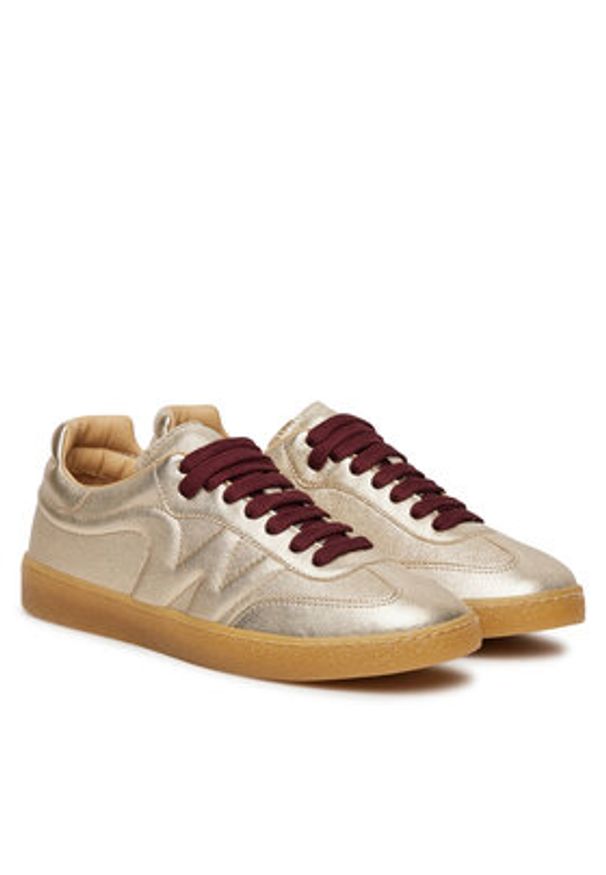 Weekend Max Mara Sneakersy 2515761035600 Złoty. Kolor: złoty. Materiał: skóra