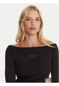 Hugo - HUGO Sukienka codzienna Noffal_B 50546941 Czarny Slim Fit. Okazja: na co dzień. Kolor: czarny. Materiał: bawełna. Typ sukienki: proste. Styl: casual #5