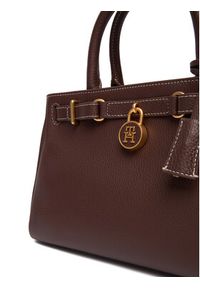 TOMMY HILFIGER - Tommy Hilfiger Torebka American Icon Mini Tote Leather AW0AW17926 Brązowy. Kolor: brązowy. Materiał: skórzane #5