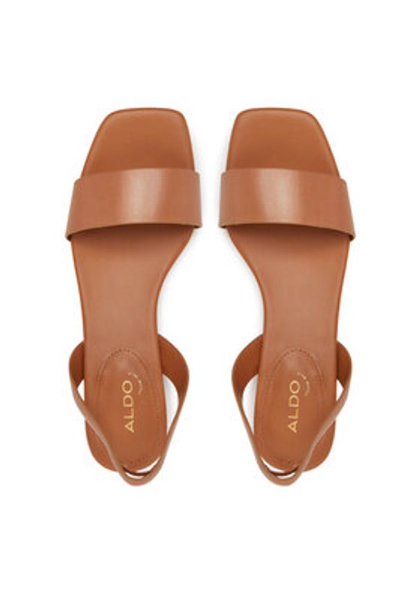 Aldo Sandały Dorenna 13578725 Brązowy. Kolor: brązowy. Materiał: skóra