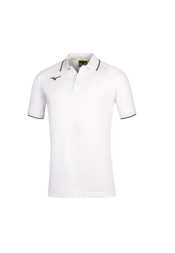 Koszulka polo dla dzieci Mizuno. Typ kołnierza: polo. Kolor: niebieski, wielokolorowy, biały