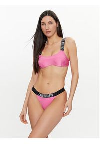 Calvin Klein Swimwear Dół od bikini KW0KW02392 Różowy. Kolor: różowy. Materiał: syntetyk #4