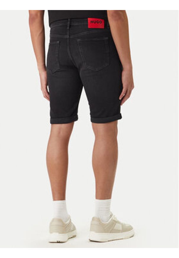 Hugo - HUGO Szorty jeansowe 50561639 Szary Tapered Fit. Kolor: szary. Materiał: bawełna