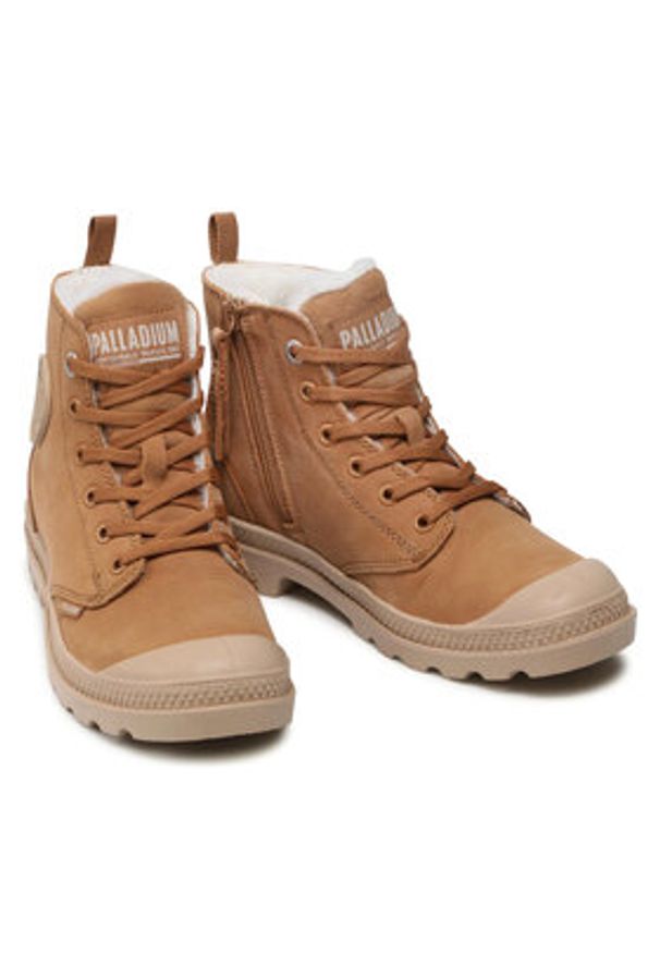 Palladium Trapery Pampa Hi Zip Wl 95982-252-M Brązowy. Kolor: brązowy. Materiał: skóra, nubuk