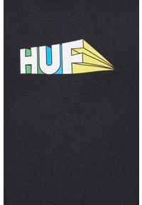 HUF Longsleeve bawełniany kolor czarny z nadrukiem. Okazja: na co dzień. Kolor: czarny. Materiał: bawełna. Długość rękawa: długi rękaw. Wzór: nadruk. Styl: casual #2