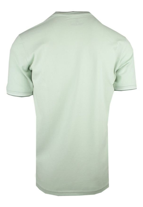 T-Shirt (Koszulka) Męska - Pako Jeans - Jednokolorowa w Miętowy Kolor. Okazja: na co dzień. Kolor: miętowy. Materiał: bawełna. Styl: casual