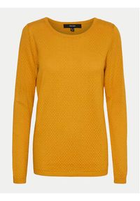 Vero Moda Sweter Care 10136644 Pomarańczowy Regular Fit. Kolor: pomarańczowy. Materiał: bawełna #2