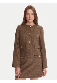 Barbour Marynarka LTA0126BR51 Brązowy Regular Fit. Kolor: brązowy. Materiał: wełna