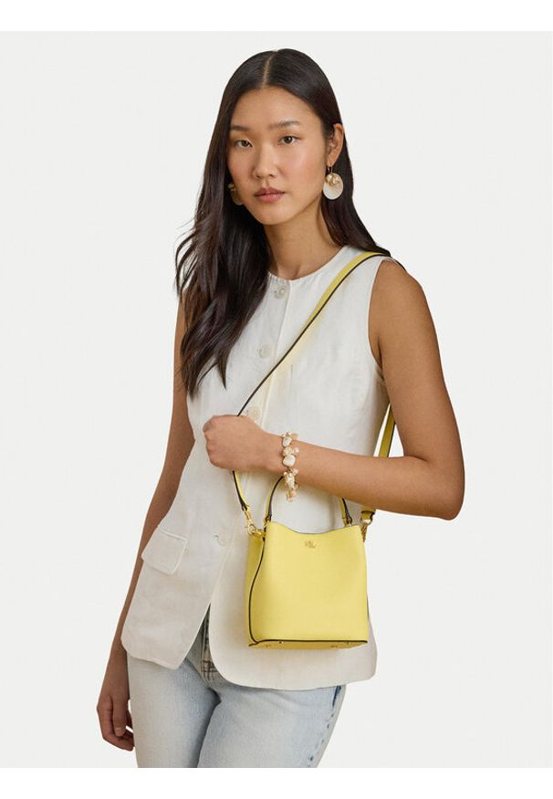 Lauren Ralph Lauren - LAUREN RALPH LAUREN Torebka 431969365014 Żółty. Kolor: żółty. Materiał: skórzane