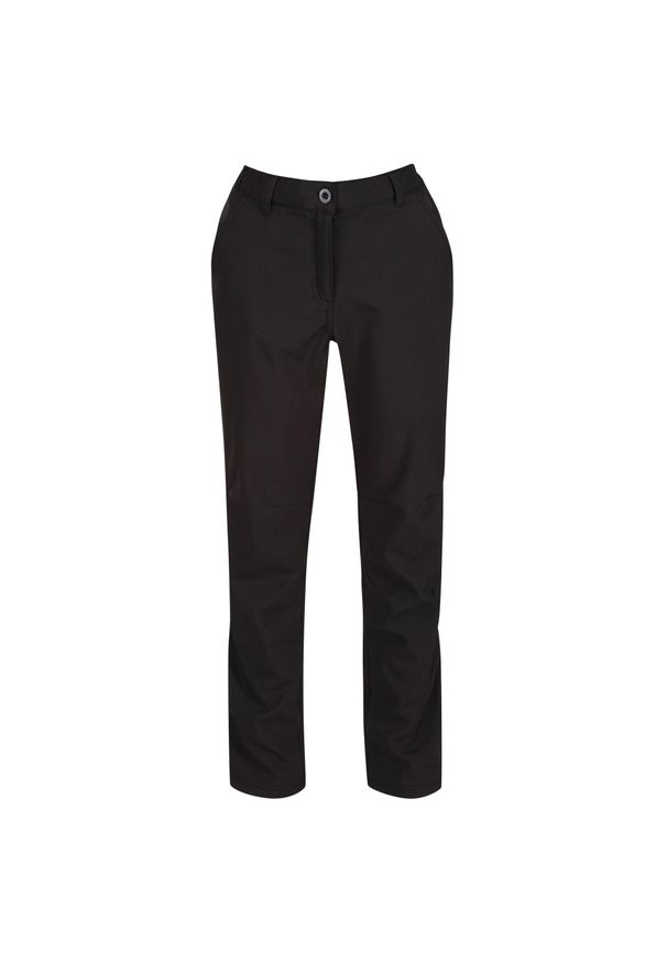 Regatta - Spodnie Trekkingowe Damskie Softshell Fenton. Kolor: czarny. Materiał: softshell. Sezon: zima. Sport: narciarstwo