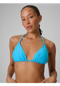 4f - 4F Góra od bikini damska - niebieska XS. Kolor: niebieski. Materiał: materiał #2
