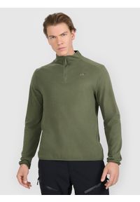 4f - 4F Bielizna termiczna polarowa (góra) męska - khaki XXL. Typ kołnierza: kołnierzyk stójkowy. Kolor: oliwkowy, wielokolorowy, brązowy. Materiał: polar. Sezon: zima. Sport: turystyka piesza #1