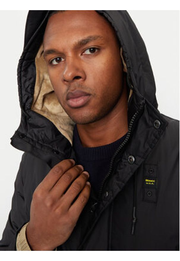 Blauer Płaszcz przejściowy 24WBLUK11279 Czarny Regular Fit. Kolor: czarny. Materiał: syntetyk